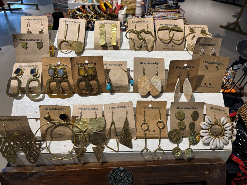 Brass jewellery as souvenir from Kenya
