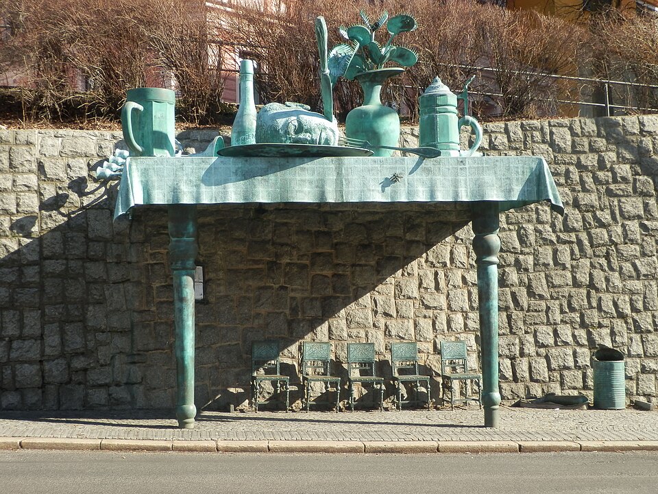 Feast of Giants bus stop in Liberec